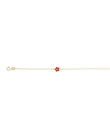 9CT Y/G FLOWER BLT 15cm/1.00mm